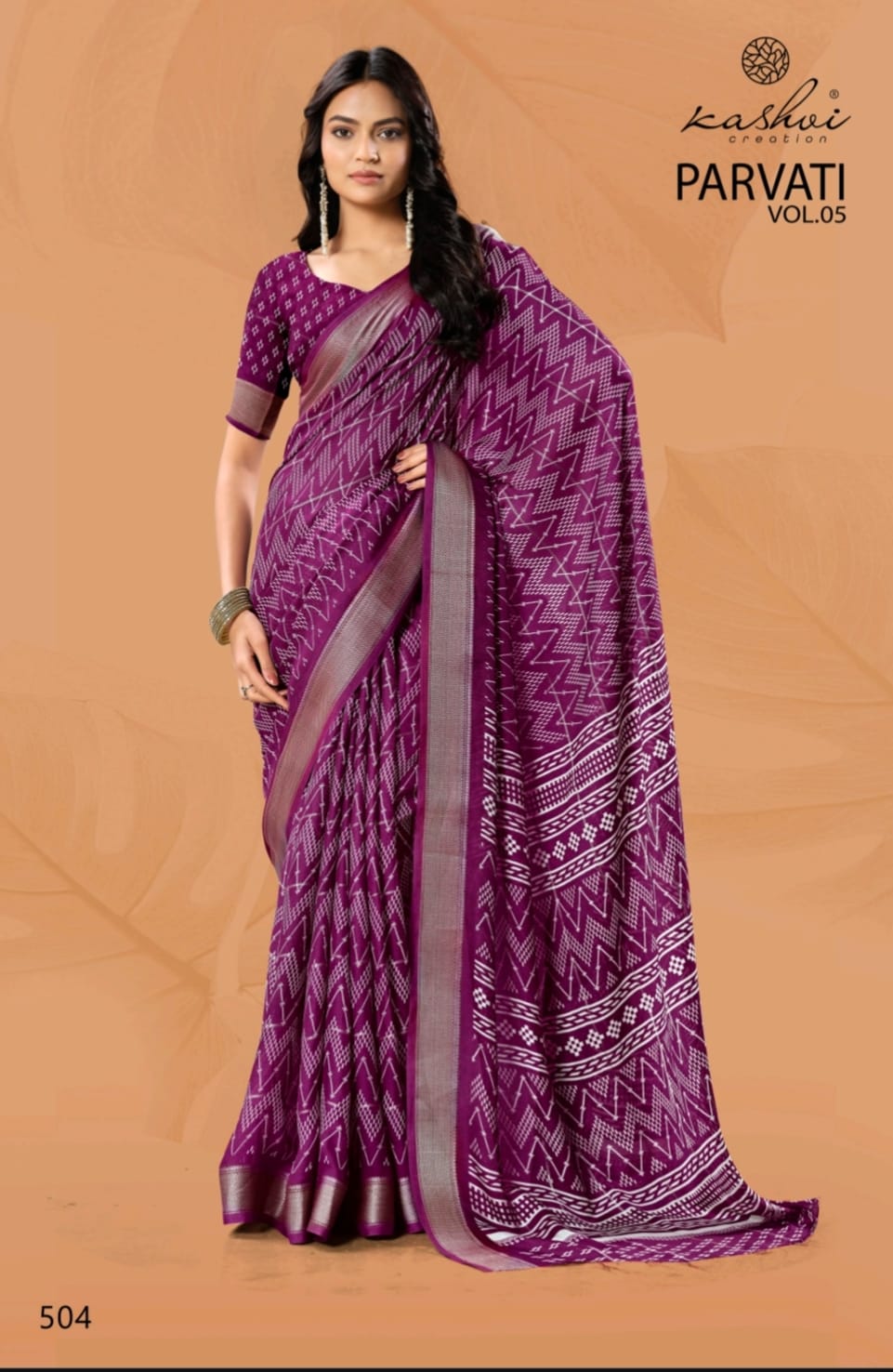 Parvati Vol 5 By Kashvi Jacquard Daily Wear Saree Wholesale Market In Surat